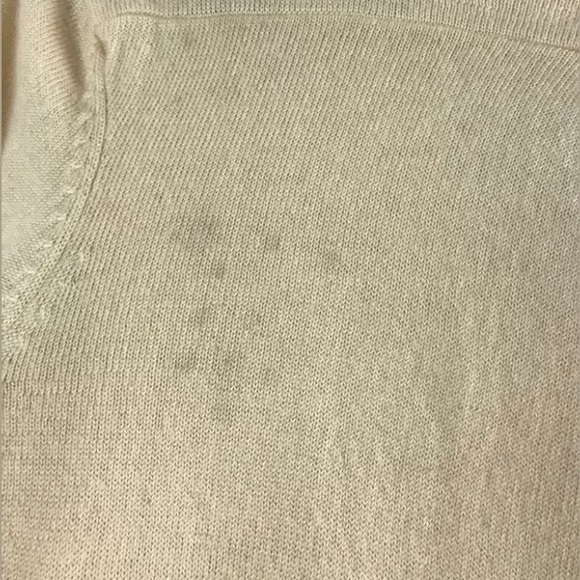 Alex Gaines 3/4 Sleeve Sweater Top SZ S Bow Beige - Picture 7 of 7